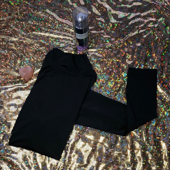 Nwot Midnight Black In & Out Sexy Mock Neck Dress - Picture 4 of 15
